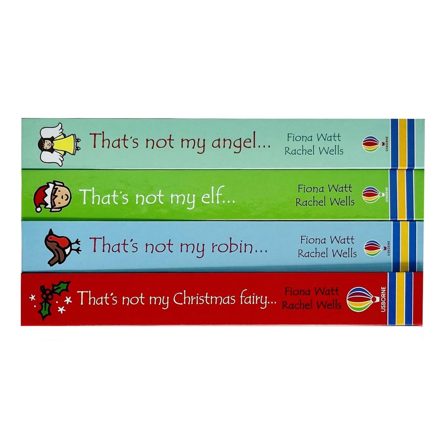 Usborne Touchy-Feely Thats not My Christmas Collection 4 Books Set (Christmas Fairy, Robin, Elf & Angel)