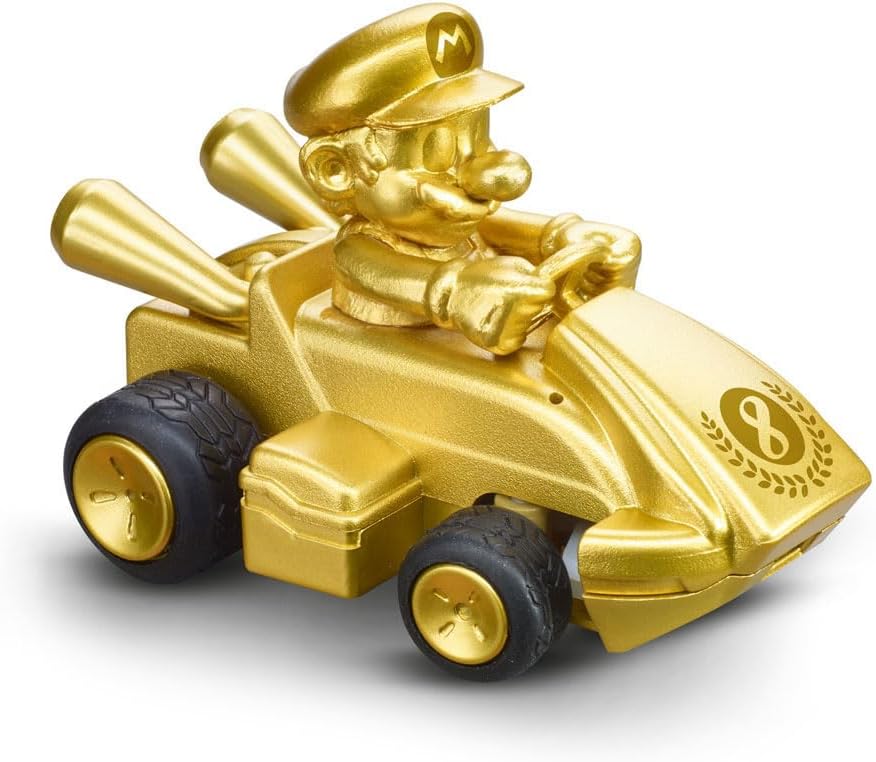 Carrera RC Mario Kart Mini RC Mario Gold I For Children and Adults, Boys & Girls I Unique Original Licence I Instant Driving Fun with Ready to Run I Authentic Mario Kart Experience