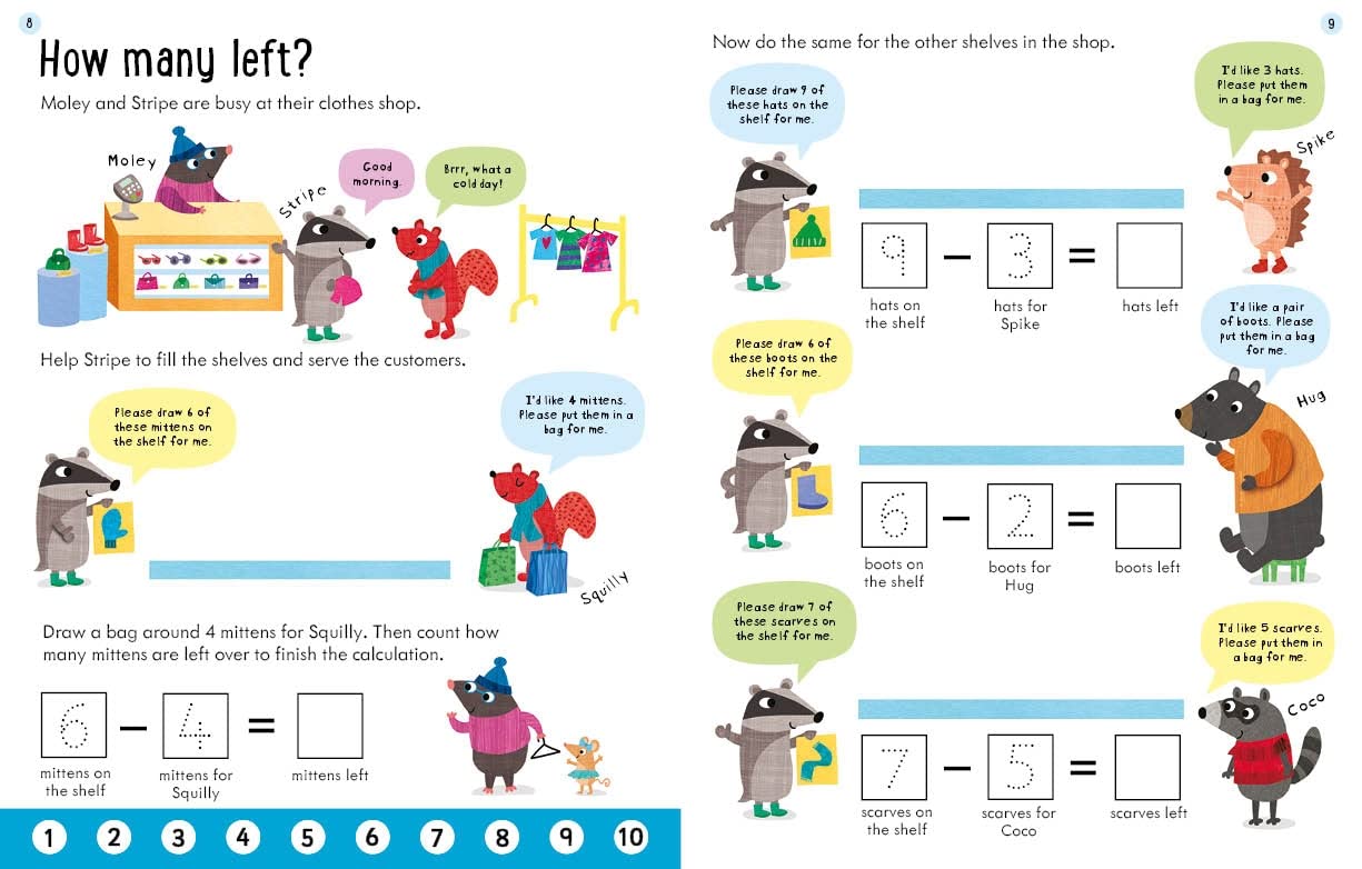 Usborne Workbooks Subtracting 5-6