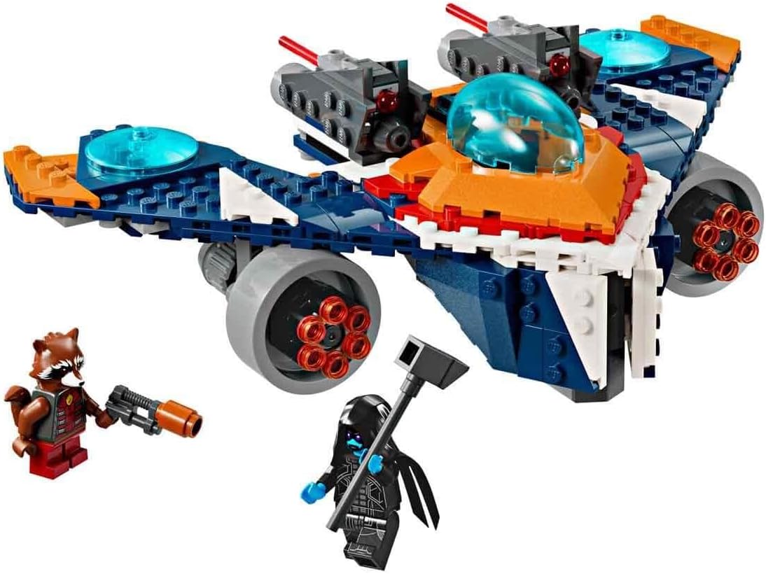 LEGO Marvel Rockets Spaceship vs. Ronan Set with Buildable Spaceship, Superhero Toy from Guardians of The Galaxy with Figures, Gift for Boys and Girls from 8 Years 76278