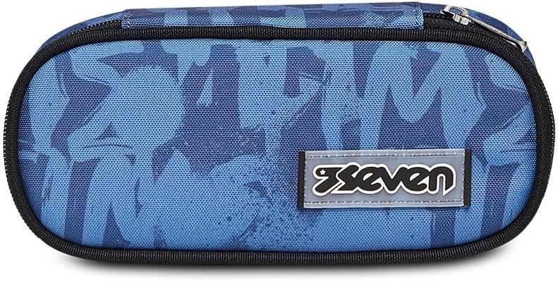 Seven Ischoolpack Pencil Case Pencil Case for Stationery Girls & Boys School and High School Teens Blue, blue, School