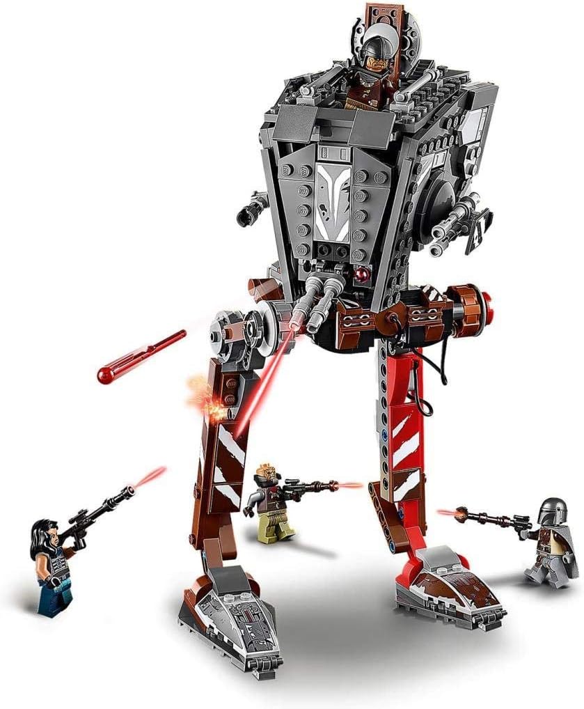 LEGO 75254 Star Wars AT-ST Raider, set with fireable shooters and 4 mini figures, TV series The Mandalorian collection.