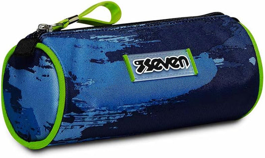 Seven Pencil Case for Stationery, Pencil Case for Pens, Ballpoint Pens, Children, Girls & Boys, Primary School, Wet Colour Boy, blue, School