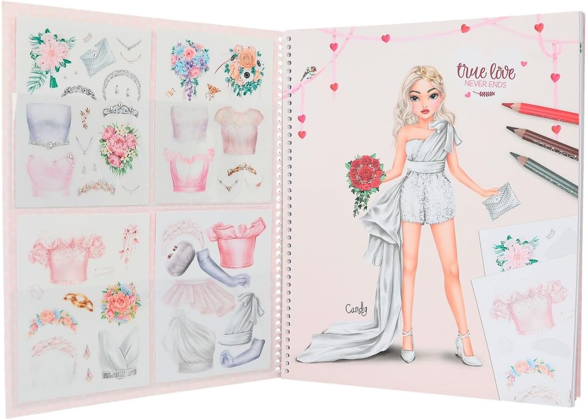 TOPModel Create Your Wedding Colouring Book + Stickerworld Ballet