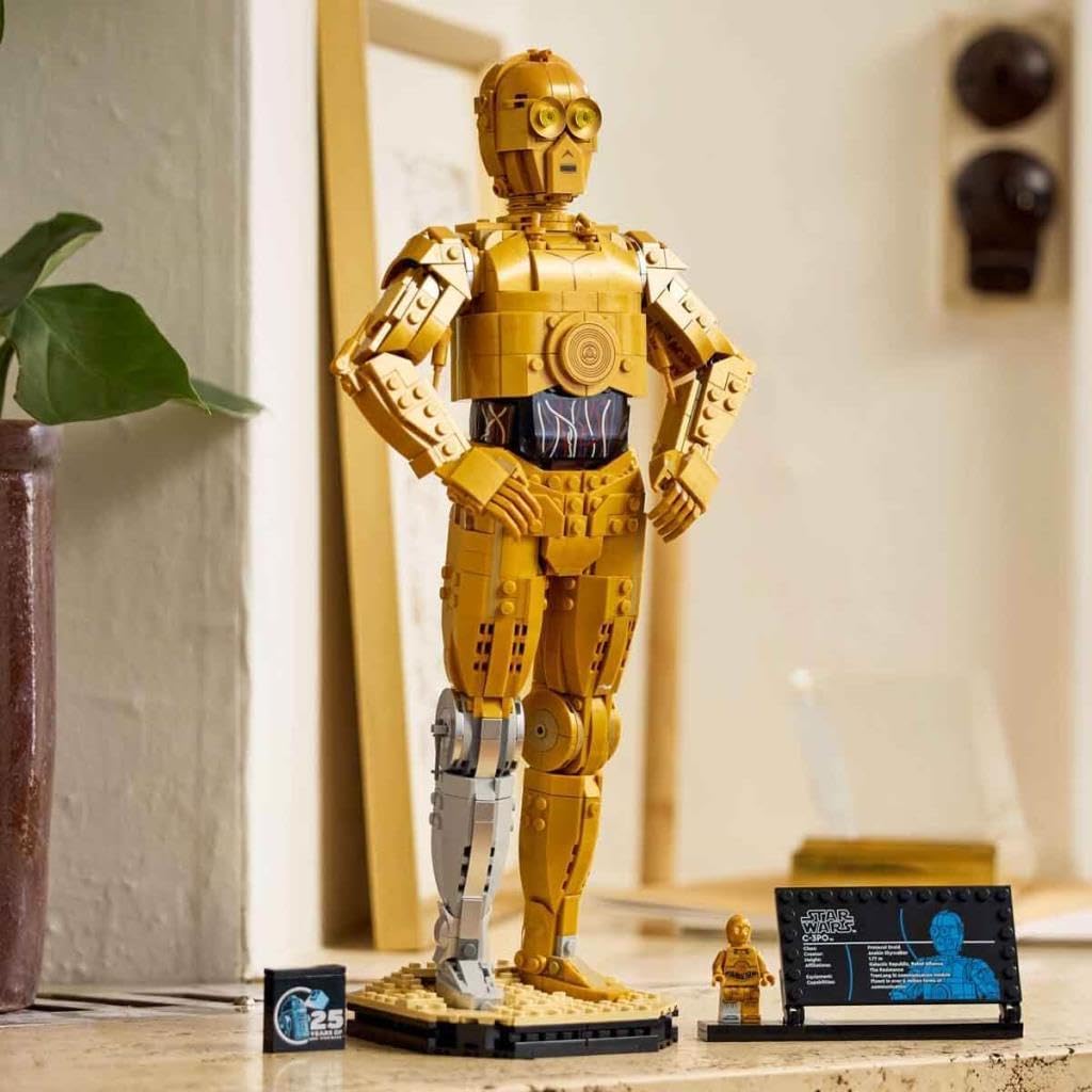 LEGO Star Wars C-3PO B, Buildable Droid, Model for Collecting, Building and Displaying, Nostalgic Gift Idea for Adults and Fans, Collectable, Fantasy Playset 75398