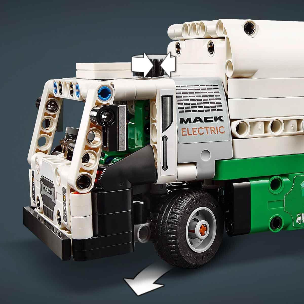 LEGO Technic Mack LR Electric Garbage Truck, Rubbish Car Model for Recycling Role Play, Buildable Truck Toy for Children, Car Gift for Boys and Girls from 8 Years Who Love Vehicles 42167