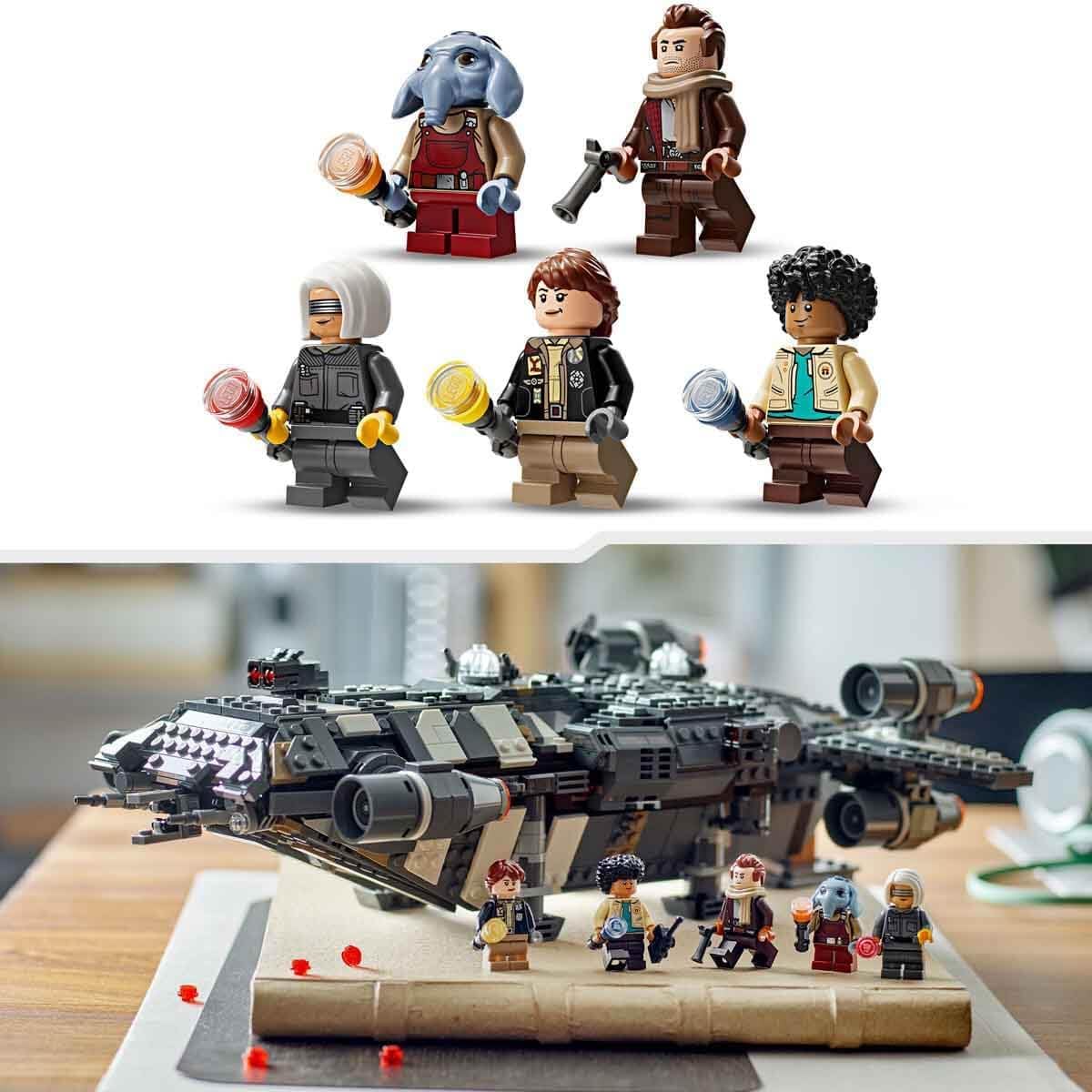 LEGO Star Wars: Skeleton Crew The Onyx Cinder, Toy Starship to Build and Collect for Boys and Girls with 5 Characters, Gift Idea for Fans from 10 Years, 75374