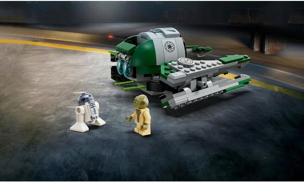 LEGO 75360 Star Wars Yoda’s Jedi Starfighter Building Toy, Clone Wars Vehicle Set with Master Yoda Minifigure, Lightsabre and Droid R2-D2 Figure