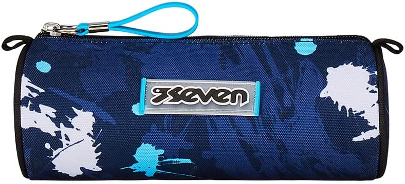 Seven Pencil Case Blue Pencil Case One Compartment Zipper Opening Kids Teens School School, blue, School