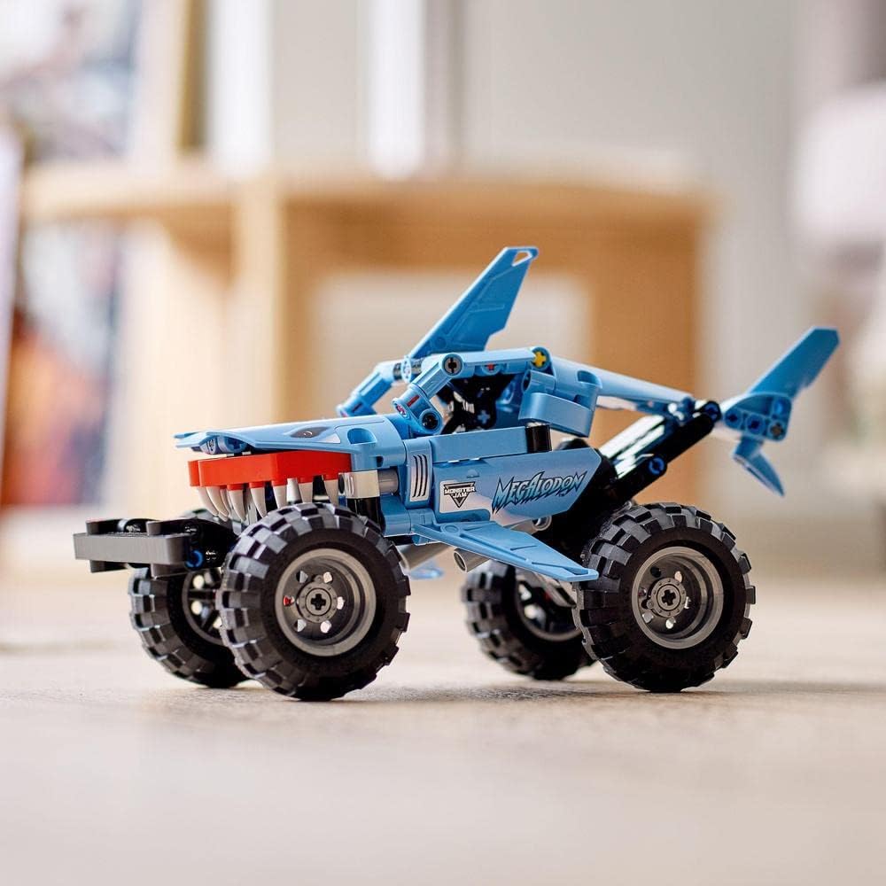 LEGO 42134 Technic Monster Jam Megalodon, toy car from 7 years, shark monster pull-back truck, children's toy