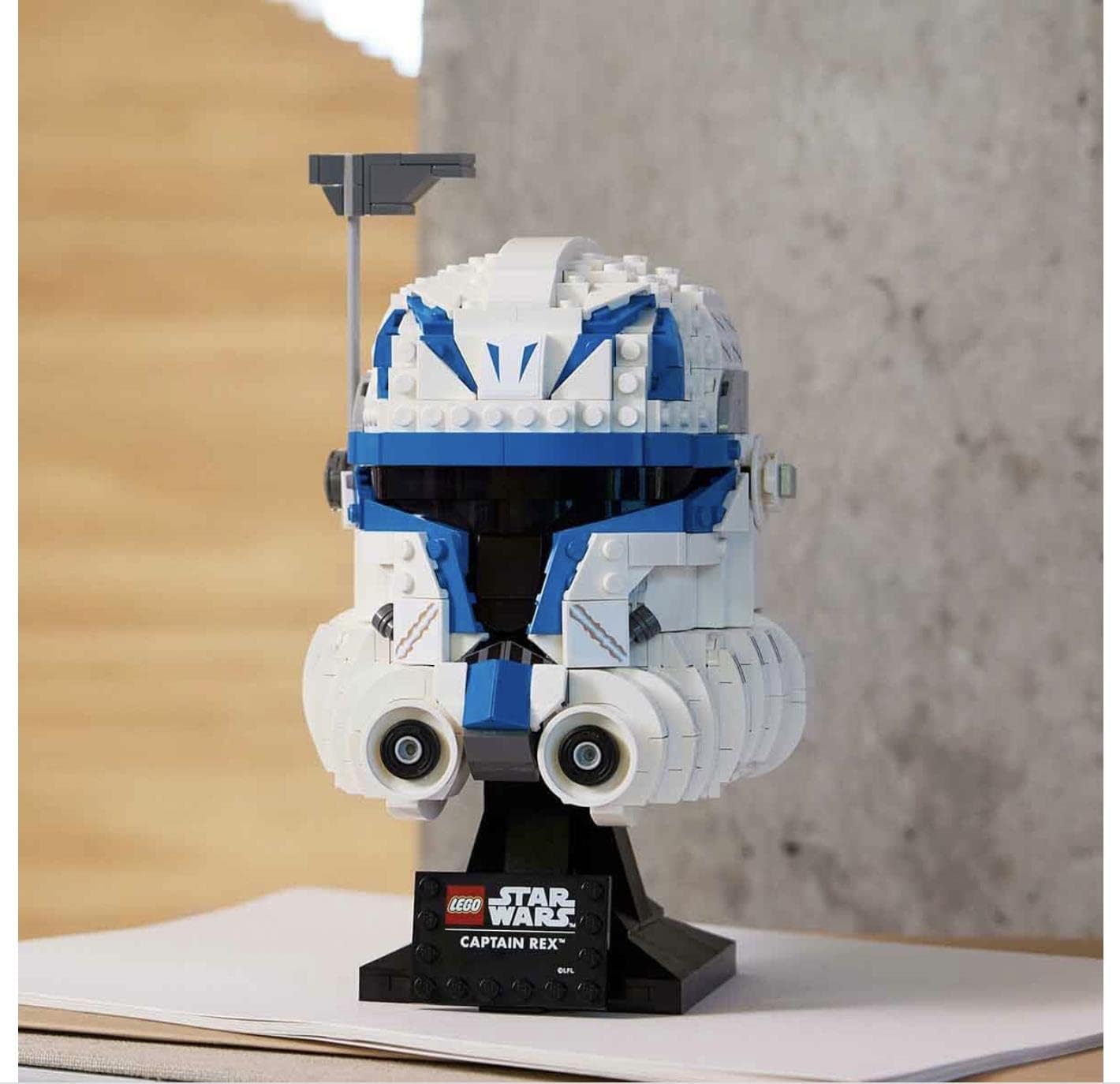 LEGO Star Wars Captain Rex Helmet Set 75349, The Clone Wars Model Collectible for Adults, 2023 Series, Memorabilia and Gift Idea