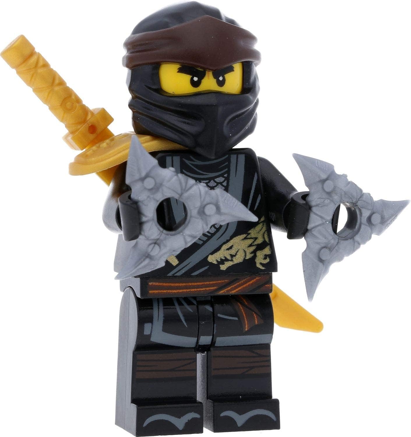 LEGO Ninjago Mini Figure Cole (Legacy) with Shoulder Armour and Weapons