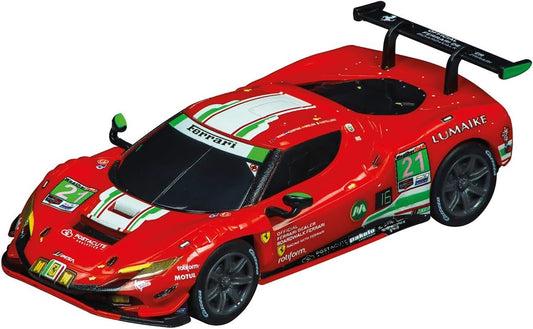 Carrera - 20064242 GO!!! Ferrari 296 GT3 AF Corse, No.21 | Scale 1:43 Slot Car | Compatible with GO!!!, GO!!! Plus & Battery Operated | Racing Fun