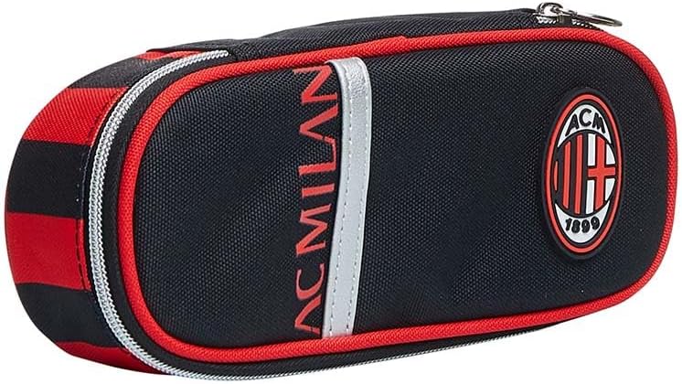 Seven Milan Unisex Kids Pencil Case with Elastic Pen Holder, black, Moderno