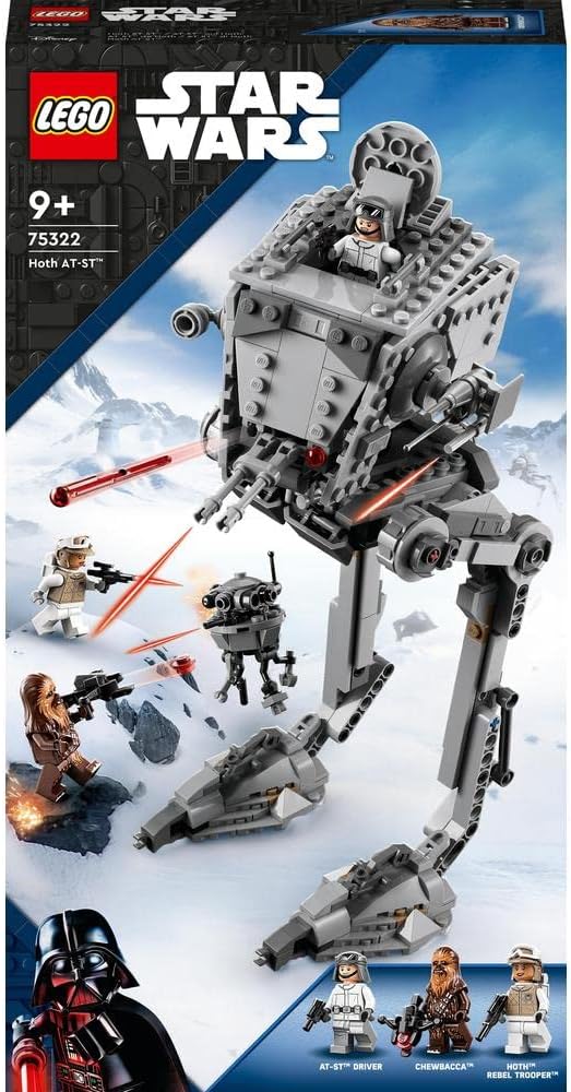 LEGO 75322 Star Wars at-ST on Hoth with Chewbacca and Droid Figures, Collectable Toy from “The Empire Strikes Back”.