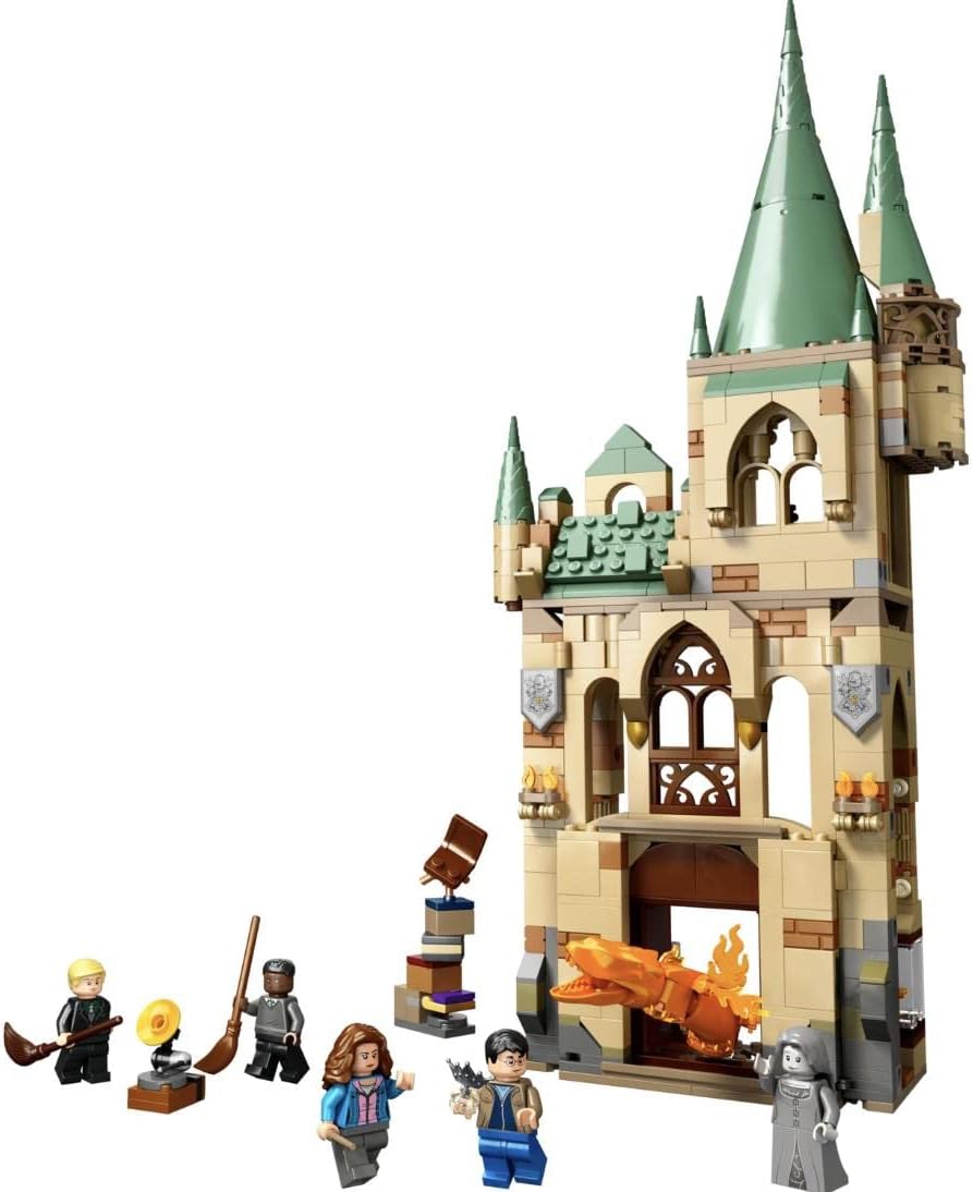 LEGO 76413 Harry Potter Hogwarts: Room of Wishes, Castle Toy with Transformable Fire Serpent Figure, Modular Building of Deathly Hallows