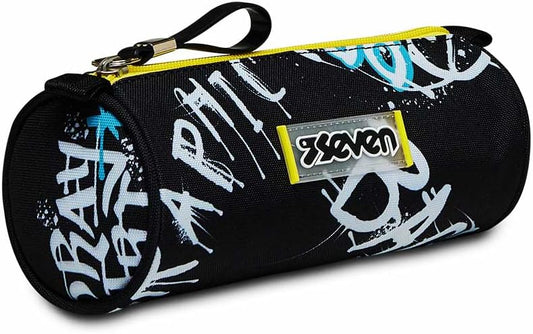 Seven ABSTRACT GRAFFITY BOY Pencil Case, Pencil Case for Stationery, Pen Case, Children, Girls & Boys, Primary School, black, School