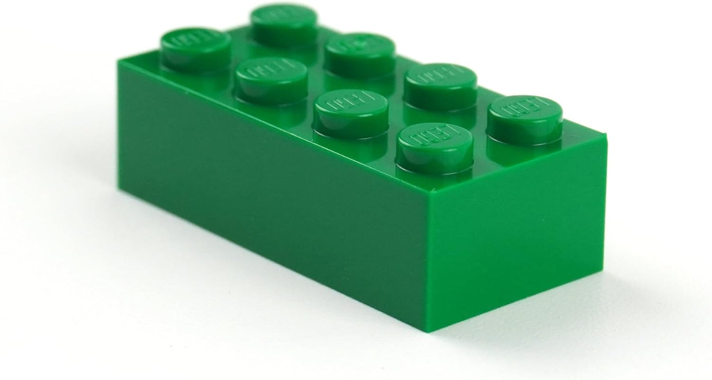 Lego® Bricks Green - Pack of 100 2x4 Building Blocks - Lego® Classic Basic - Model Number 3001 - Ideal for Creative Building Projects and Lego® Projects