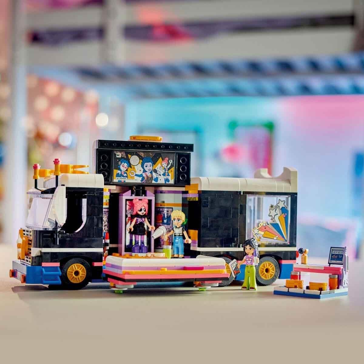 LEGO Friends Pop Star Tourbus, Music Set with Truck Toy and 4 Figures, Promotes Social-Emotional Development, Birthday Gift for Girls and Boys from 8 Years 42619