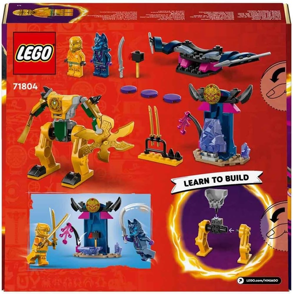 LEGO Ninjago Arins Battle Mech, Ninja Toy for Children from 4 Years with Figures Including Arin with Mini Katana, Action Figures & Mechs, Small Gift for Boys and Girls 71804