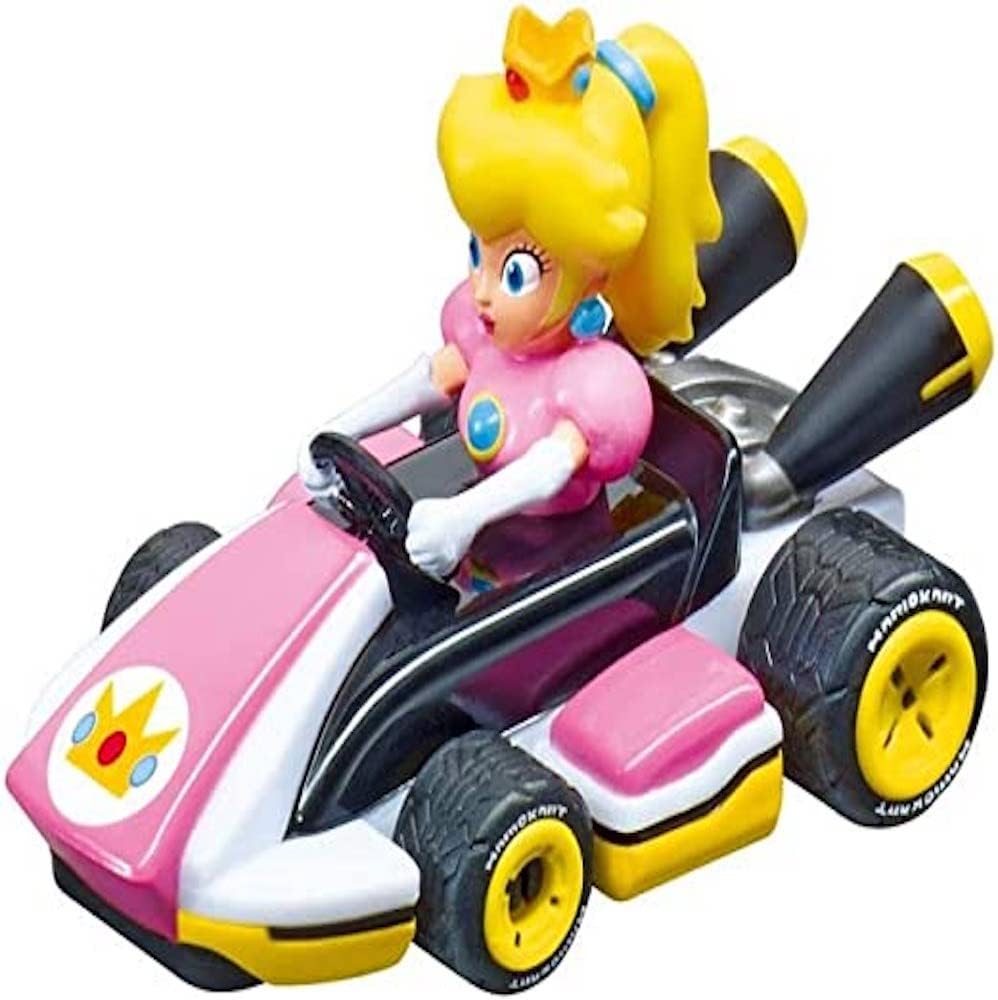 Carrera - 20065019 - Carrera FIRST I Peach Slot Car I Scale 1:50 I Iconic Character from the Mario Kart Universe I Ideal for Children I Mario Kart Fans & Beginners from 3 Years I Easy Control