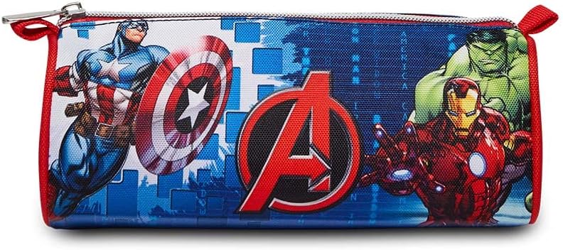 Seven The Avengers Pencil Case for Stationery, Girls & Boys, School and Gymnasium, Teens, blue, School