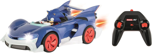 Carrera RC I Team Sonic Racing I Original 24GHz Licensed ICKart with Full Drive & Steering Function I Decorative Sticker & LED Light I Running Time of 20 Minutes I Perfect for Sonic Fans & RC