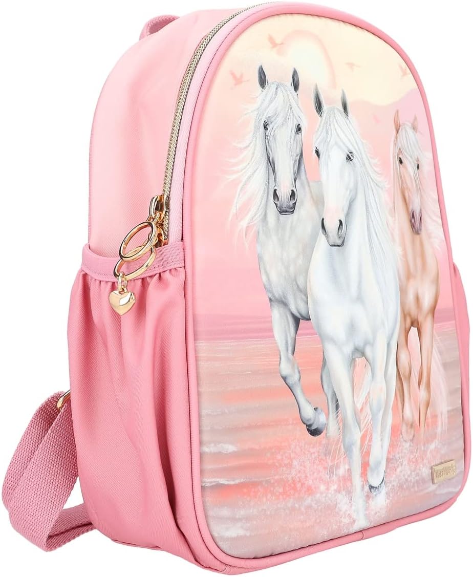 Depesche 12243 Miss Melody Sundown Backpack for Kids in Pink, Bag with Adjustable Straps, Multi-Colour