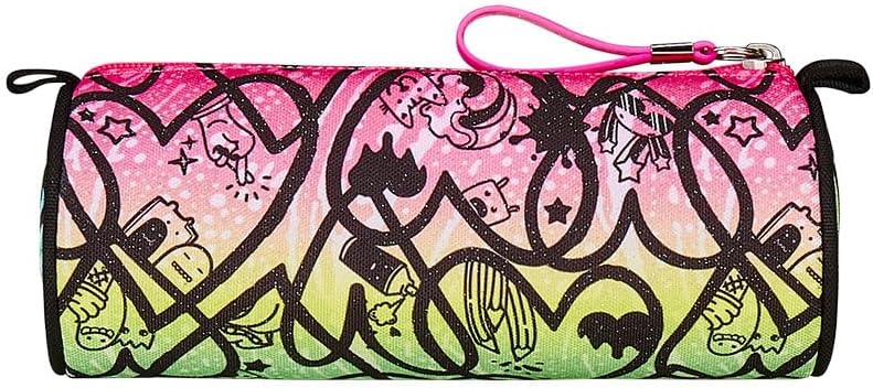 Seven Pencil Case Pink Pencil Case One Compartment Zipper Opening Kids Teens Pink School School, pink, School