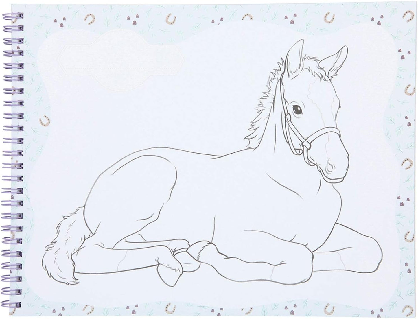 Depesche 11458 Miss Melody Colouring Book with 36 Dreamlike Horse Motifs for Colouring and Sticking, Includes 3 Sheets of Stickers, Approx. 21.5 x 28 x 1.5 cm