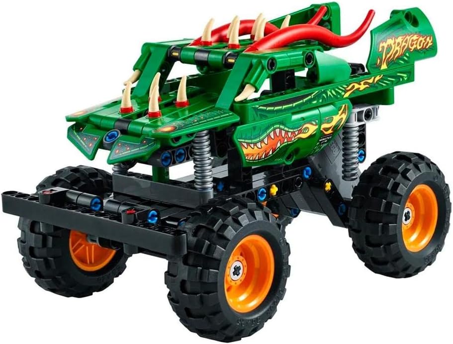 LEGO Technic Monster Jam Dragon Monster Truck Toy for Boys and Girls, 2-in-1 Racing Car Toy for Off-Road Stunts, Kids Birthday Gift Idea, Great Activity for Kids, 42149