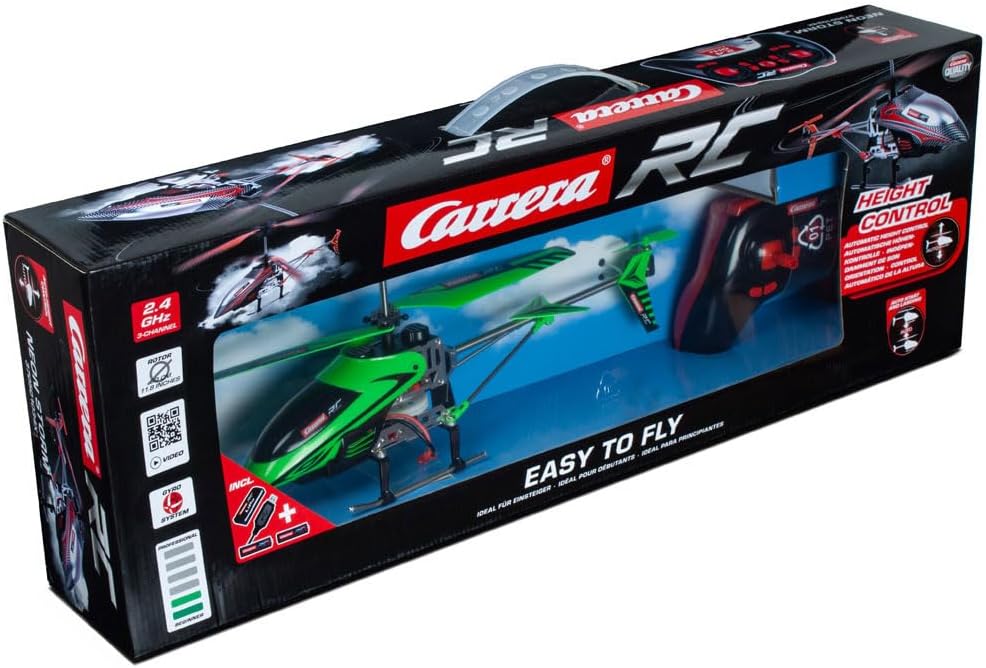 Carrera RC Micro Helicopter I Remote Controlled Helicopter for Children & Adults, Boys & Girls I Compact & Powerful with 8.5 cm Size I Robust Aluminium Hull I Quick Charge in Just 20 Minutes