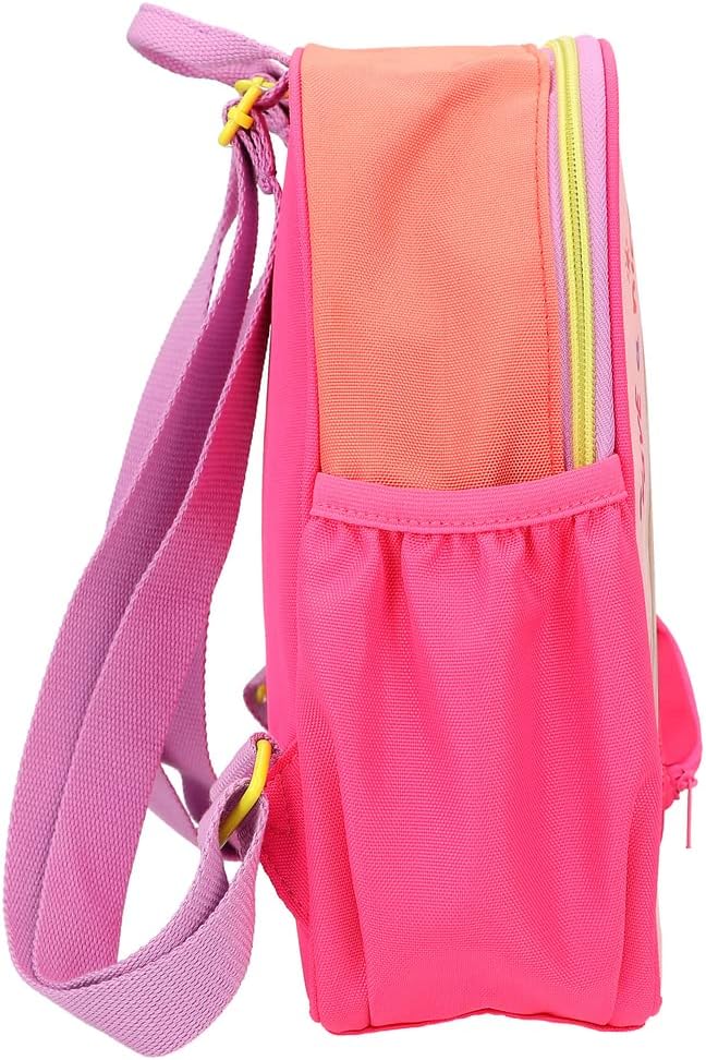 Depesche 12269 TOPModel Happy Application Backpack in Pink with Model Motif and Crossbag Appliqué, Bag with Adjustable Straps, multicoloured