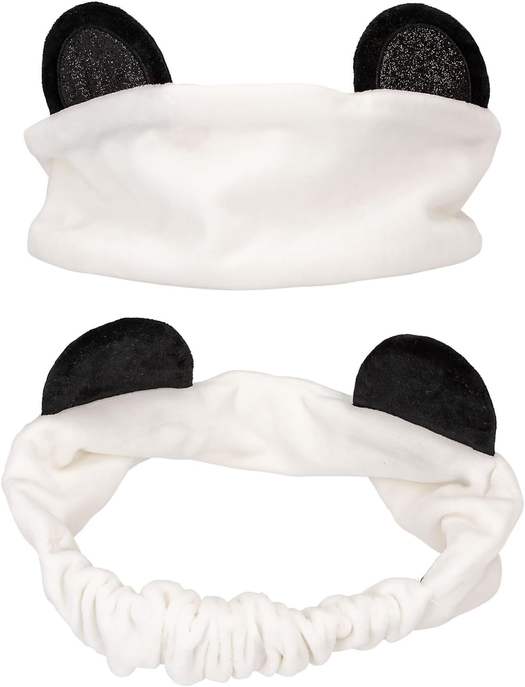 Depesche 12823 TOPModel Beauty and Me Cosmetic Hair Band Soft Material White with Black Panda Ears Headband for Skin Route