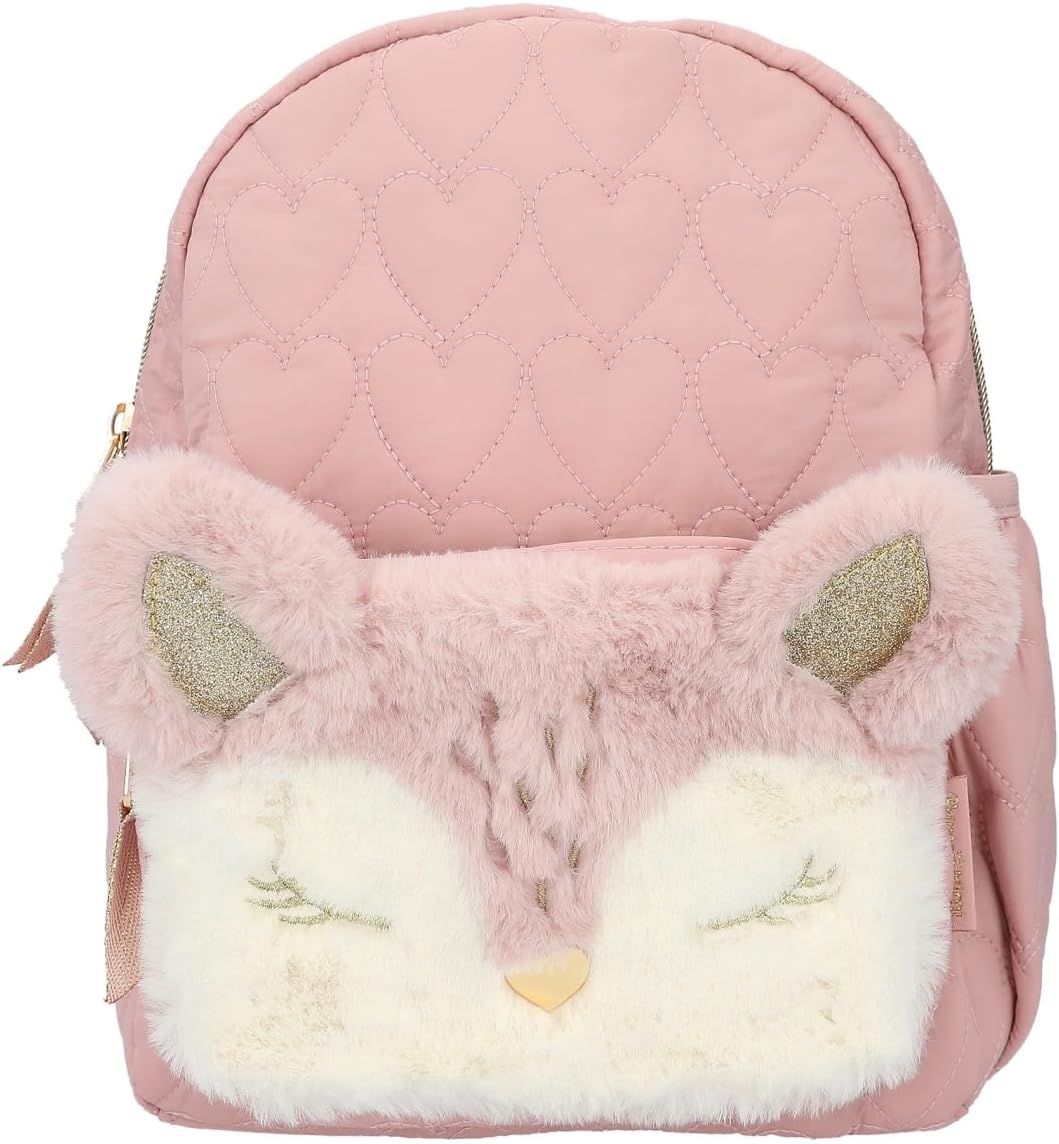 Depesche 12573 Princess Mimi Wild Forest Backpack with Plush, Deer Face and Ears, Bag with Zip