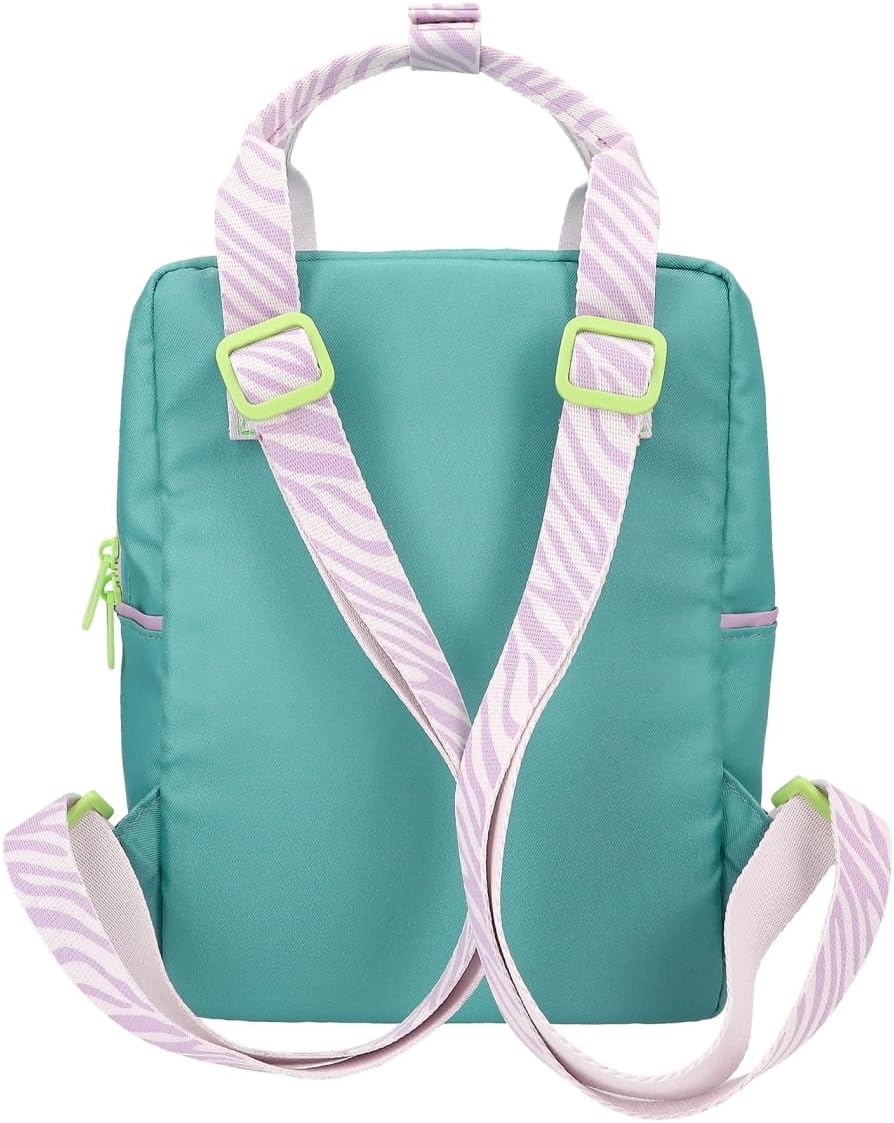 Depesche 12497 TOPModel Fantasy Tiger Backpack in Petrol and Lavender with Model Motif, Bag with Adjustable Shoulder Straps