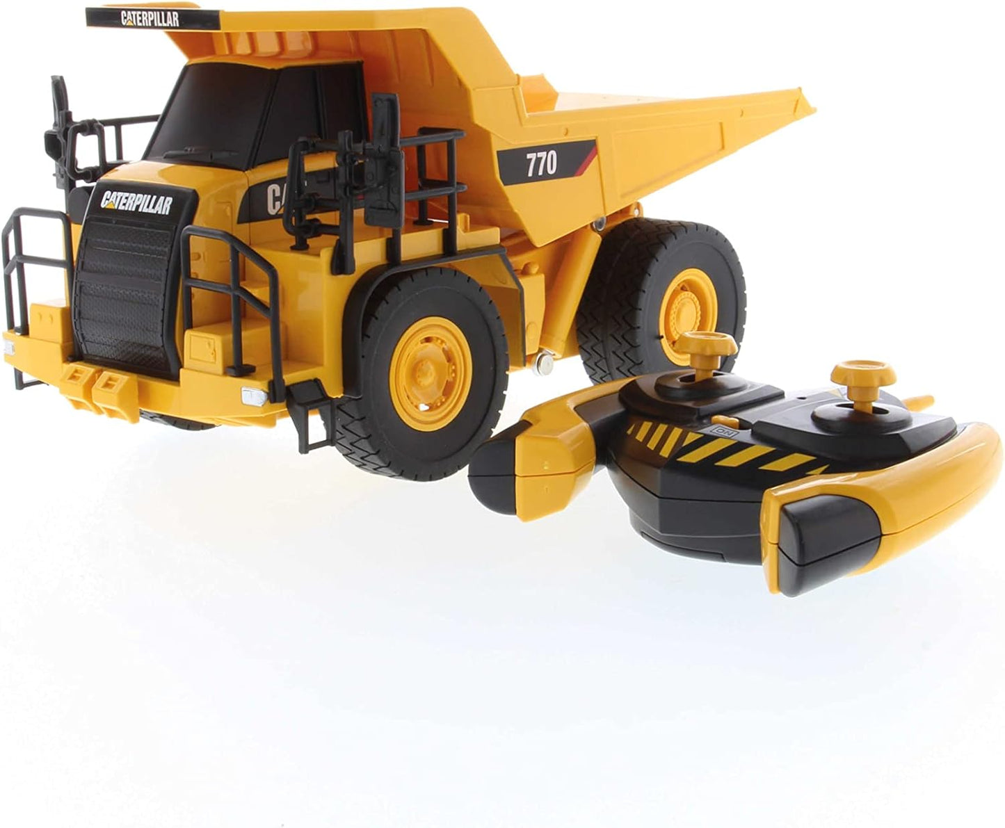 Carrera - 37023004 - Carrera RC 1:35 CAT 770 Mining Truck I RC Construction Site Vehicle Official CAT Licence I Movable Tipper I Robust Construction & Long Driving Time