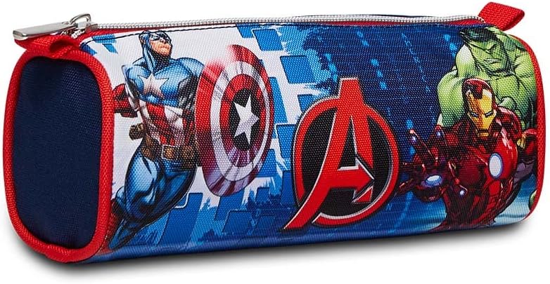 Seven The Avengers Pencil Case for Stationery, Girls & Boys, School and Gymnasium, Teens, blue, School