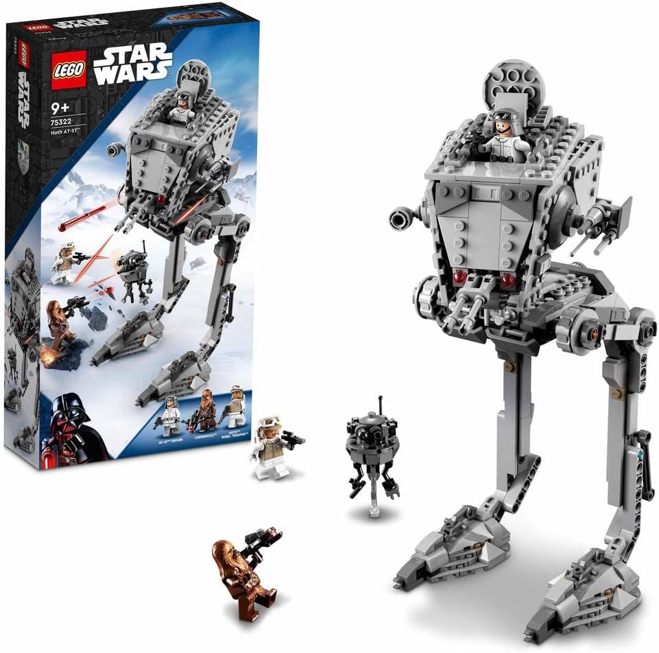 LEGO 75322 Star Wars at-ST on Hoth with Chewbacca and Droid Figures, Collectable Toy from “The Empire Strikes Back”.