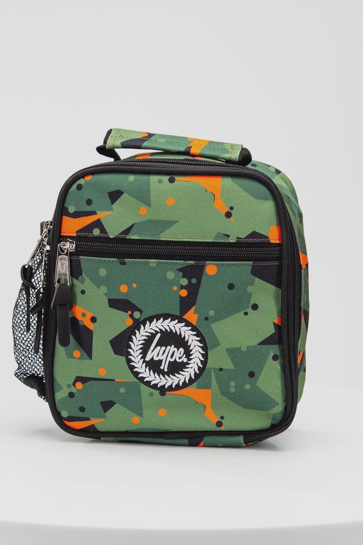 Hype Green Geo Camo Lunch Bag