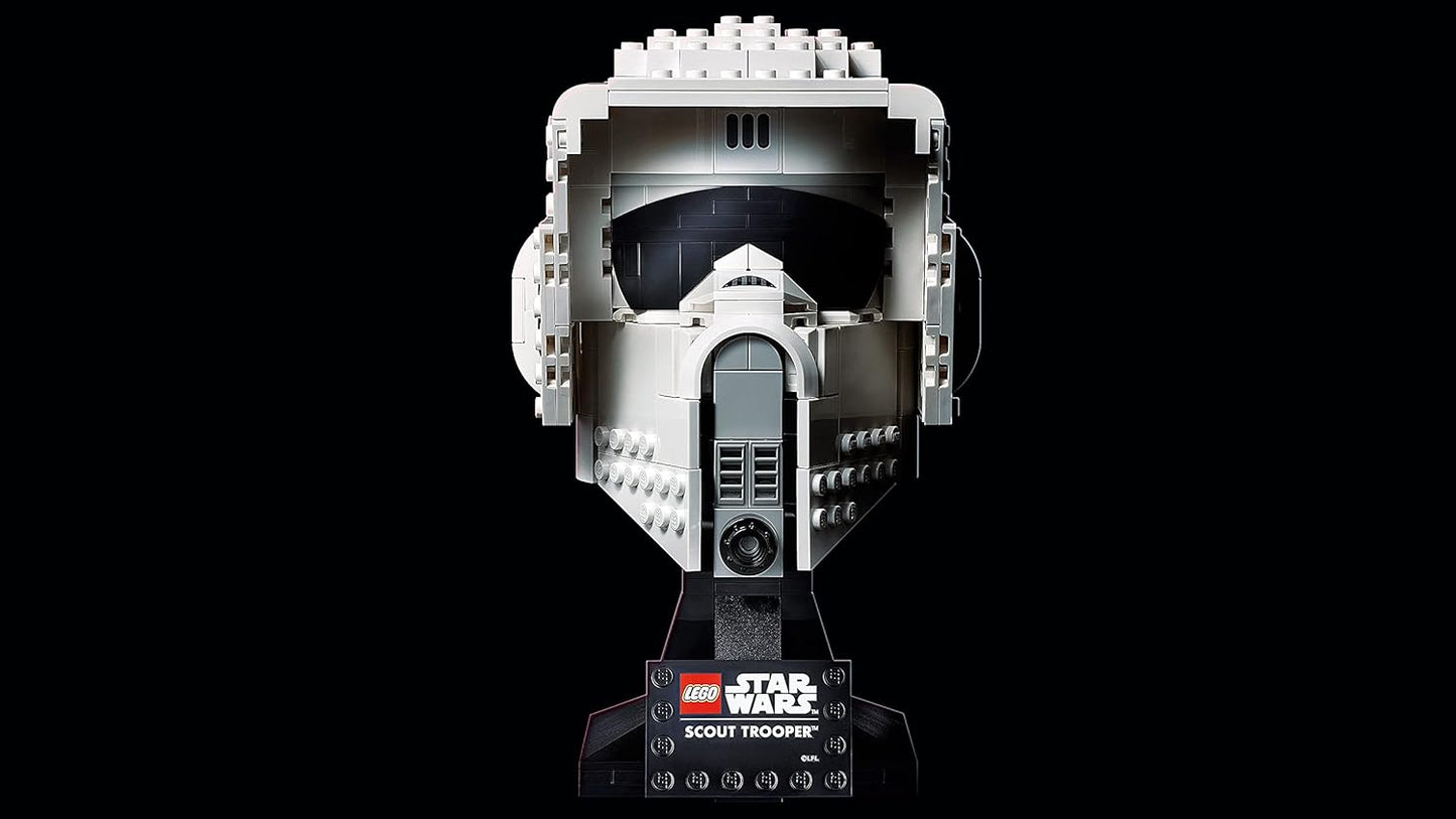 LEGO 75305 Star Wars Scout Trooper Helmet Construction Kit for Adults, Decoration, Gift Idea, Model for Building and Exhibition