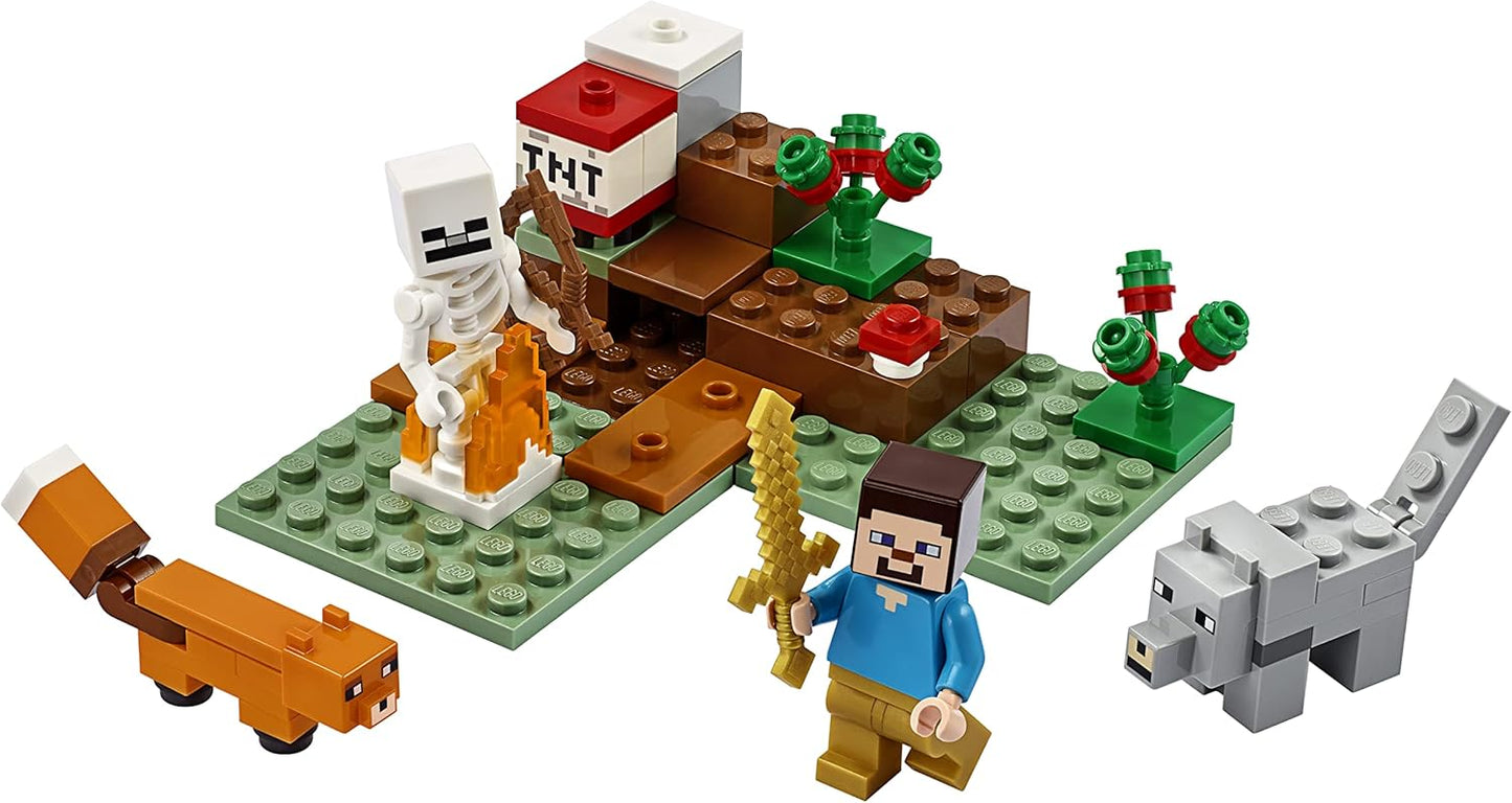 Lego 21162 Minecraft The Taiga Adventure Building Set with Steve, Wolf And Fox Figures, Toy for Children Aged 7 Years and Up