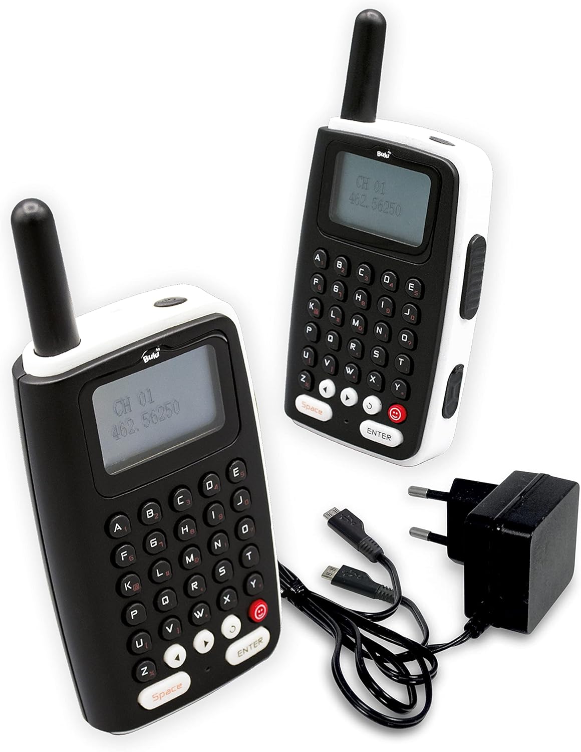 Buki France TW04 Walkie Talkie Messenger Black and White