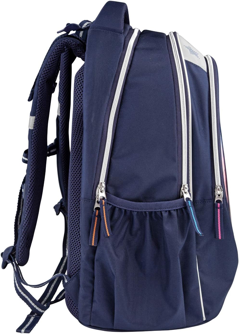 Depesche Miss Melody 10990 School Backpack with Horse Motif, Dark Blue School Satchel, Approx. 44 x 34 x 24 cm, 19.6 Litres/960 g, Many Compartments, Back Vented and Padded, Adjustable Straps