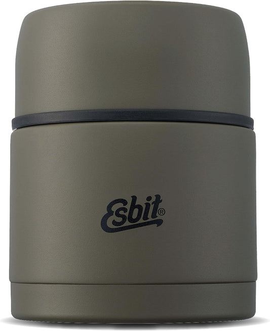 Esbit Classic Thermal Container for Food - Warming Container 500 ml in Olive Green - Stainless Steel for Hot and Cold Foods