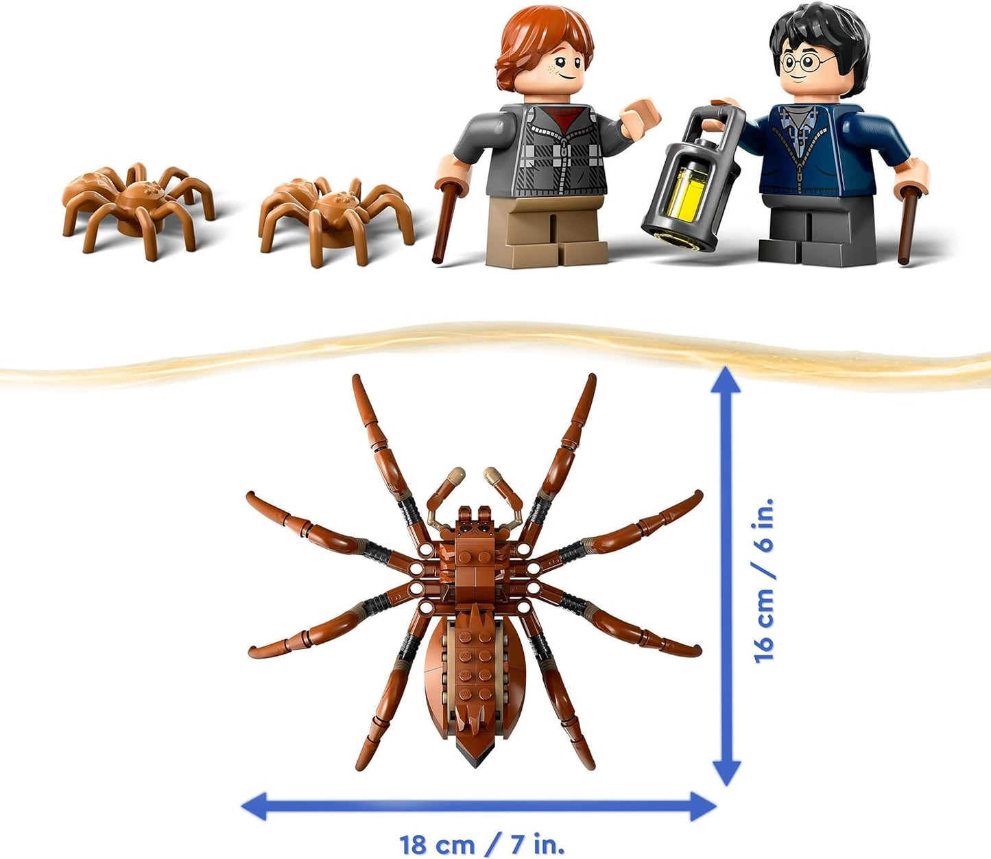 LEGO Harry Potter Aragog in the Forbidden Forest, Fantasy Playset with Spider Figure, Mythical Creatures, 2 Mini Figures, Magic Gift for Boys, Girls and Fans from 7 Years, 76434