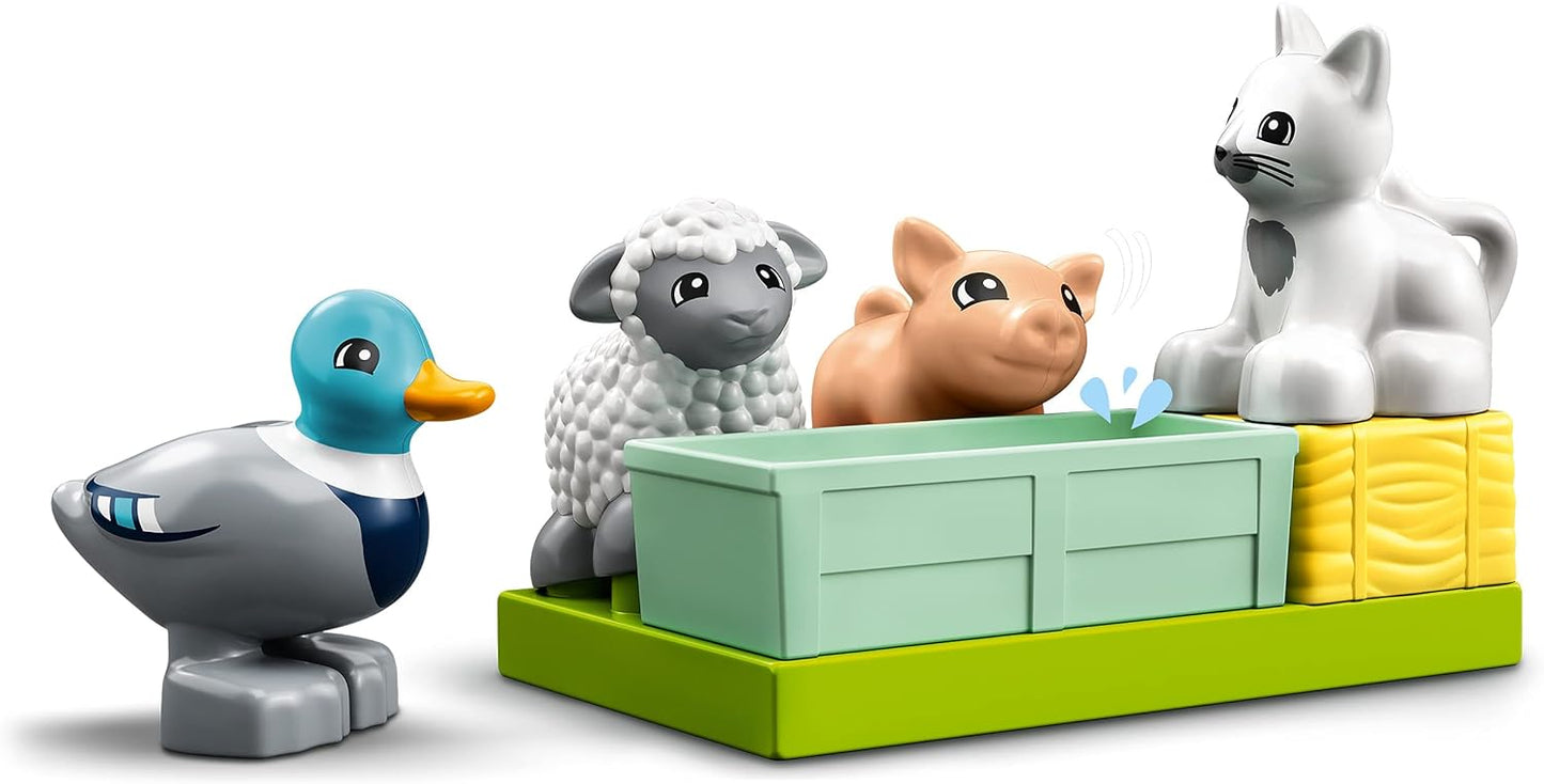 Lego Duplo 10949 Animal Care on the Farm Toddler Toy from 2 Years with Duck, Pig, Sheep and Cat Figures