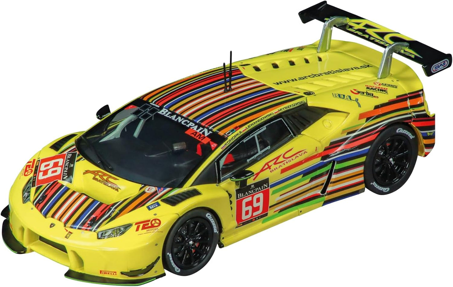 Carrera - 20031080 - DIGITAL 132 I Lamborghini Huracán GT3 ARC Bratislava No69 24H Spa 2016 I Slovak Polish Power Station I Realistic Racing Experience I Slot Car in Scale 1:32