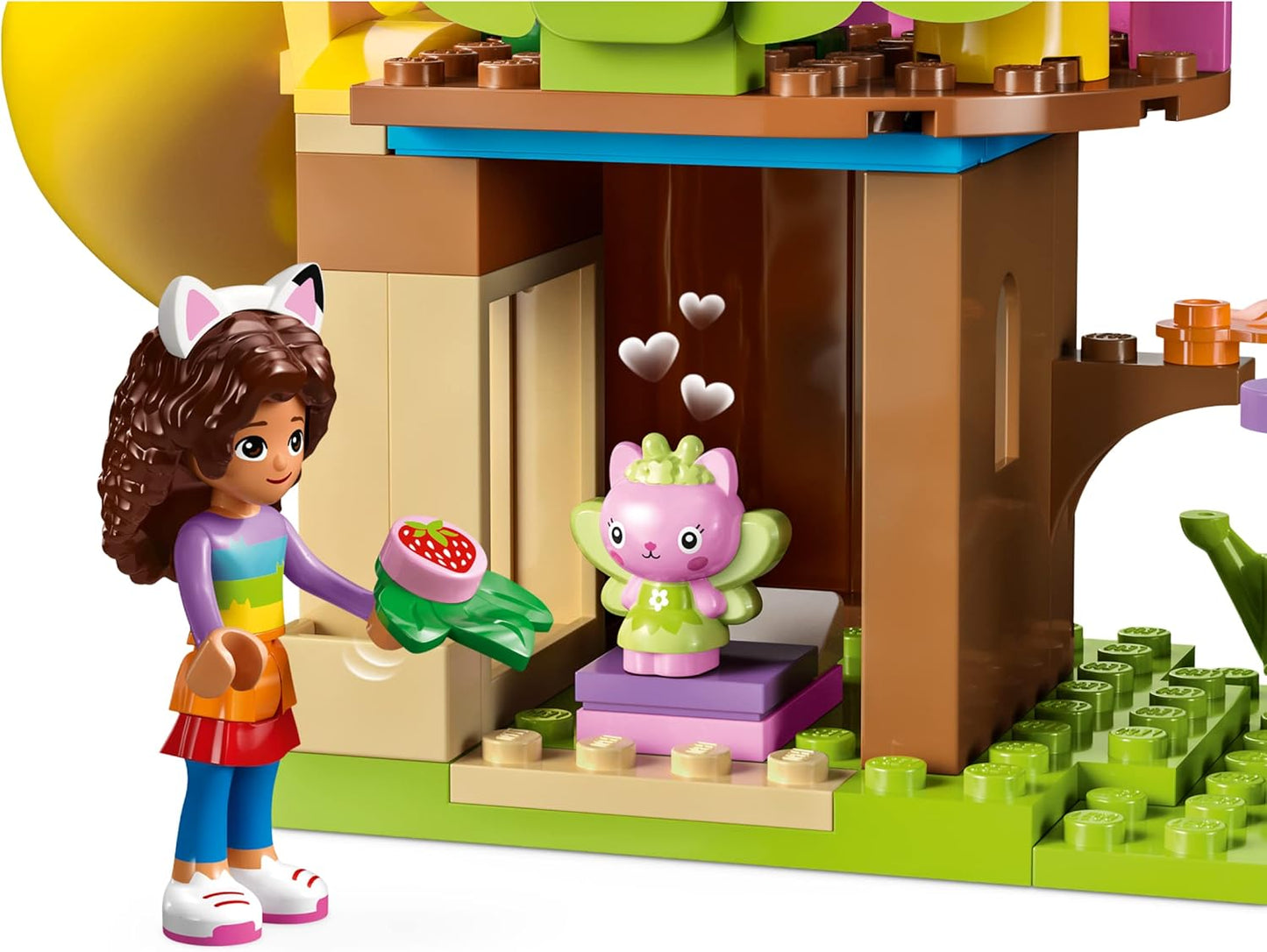 LEGO Gabby's Dollhouse Kitty Fairies Garden Party Dollhouse Toy Set with Gabby, Pandi and Kitty Fairy Figures with Tree House, Swing, Slide and Carousel, Gift for Girls, Boys, Children 10787