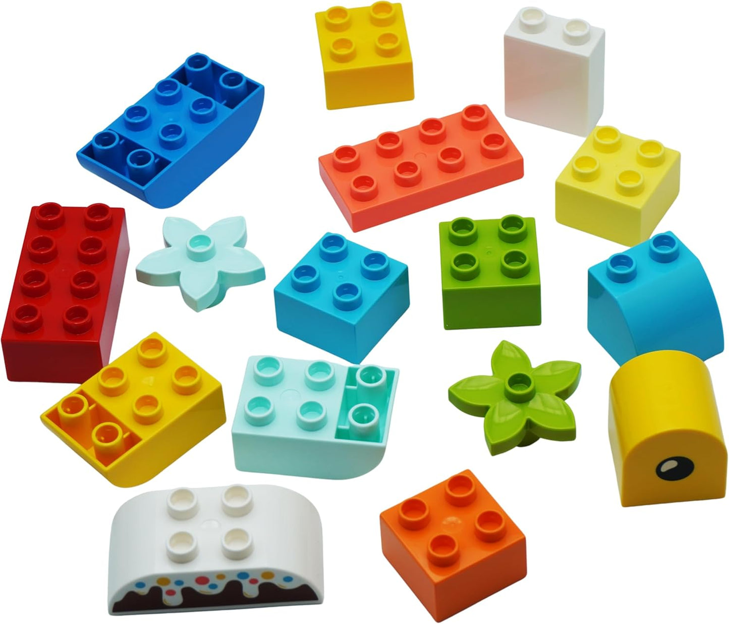 Lego® DUPLO® Steine bunt gemischt in verschiedenen Grössen - 1 KG - 120 Stück - Bausteine für kreatives Bauen, erste Bausteine, Lernspielzeug, Geschenk für Mädchen und Jungen ab 1,5 Jahren